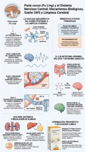 Poria cocos y sueño profundo: acción GABAérgica, sistema glinfático y eje intestino-cerebro